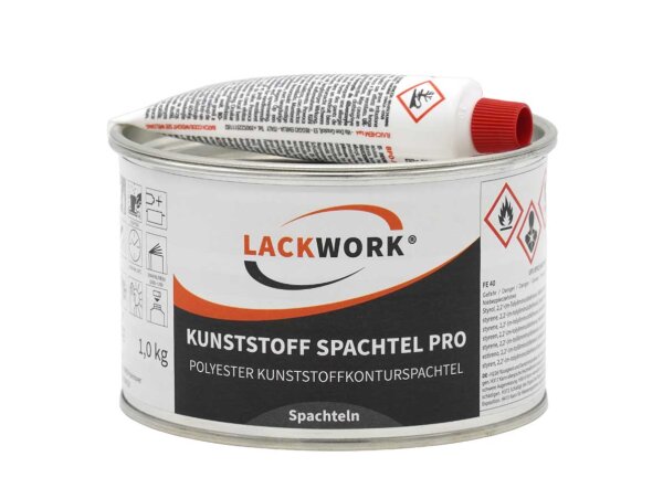 LACKWORK Kunststoff Spachtel Pro Polyester Kunststoffkonturspachtel 1,0 kg